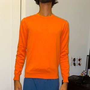 Orange Crewneck Sweater | Uniqlo | Extra Small